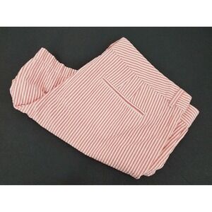 Ann Taylor Loft Seersucker Shorts Women's Size 14 Striped White/ Pink/Peach